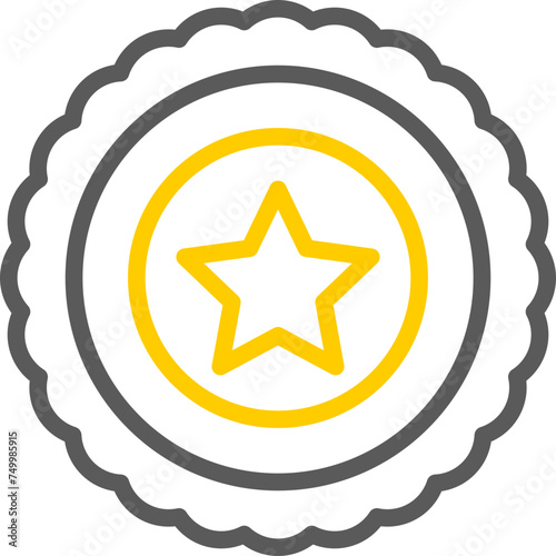 Badge Vector Line Two Color Icons