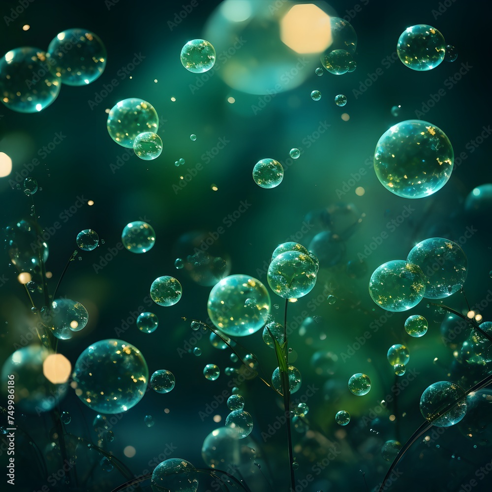 St. Patrick's Day wallpaper by arranging shiny bubbles in a whirlwind pattern