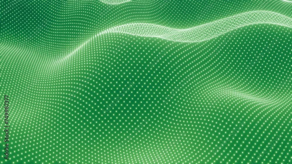 Abstract wave technology on green background. Digital wave tech background. Abstract wave technology on green background. Digital wave tech background.