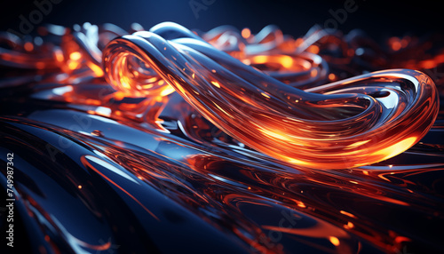 Abstract Colorful liquid Wavy Background with Lines and Curves realistic wallpaper created with a generative ai technology