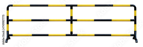 Mock up yellow and black pattern steel barrier photo