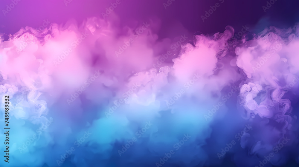 Vibrant Purple and Blue Colored Smoke on a Moody Backdrop
