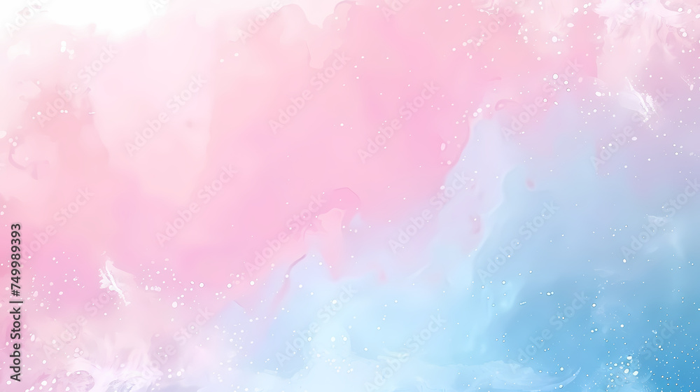 Pink, Blue, and White Watercolor Background