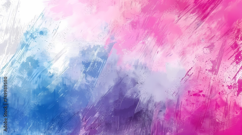Fototapeta premium Vivid Pink and Blue Abstract Watercolor Artwork Background or Wallpaper