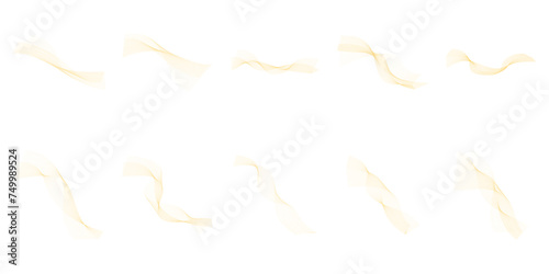 Gold Abstract Wave Line
