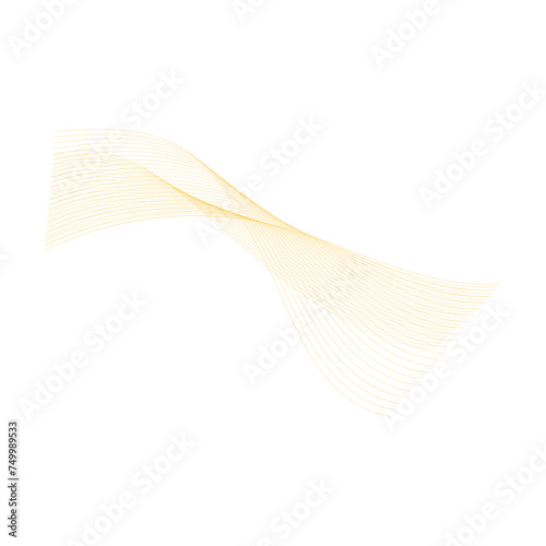 Gold Abstract Wave Line