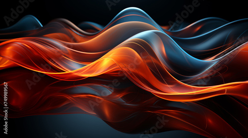  Abstract Colorful Wavy Background with Lines and Curves realistic wallpaper created with a generative ai technology