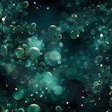 St. Patrick's Day wallpaper with shiny bubbles in rich emerald green tones