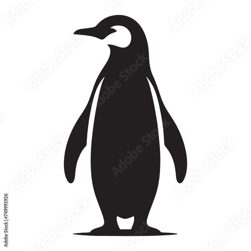 Effortless Elegance: Minimalist Penguin Silhouette - Embracing Simplicity and Sophistication in Clean Lines. penguin vector, penguin illustration.