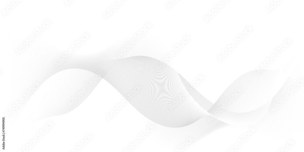 Vector abstract white and gray technology wave background. futuristic gradient and white wave curve lines banner design. Modern template design flowing particles wave. Vector abstract white and gray technology wave background. futuristic gradient and white wave curve lines banner design. Modern template design flowing particles wave.