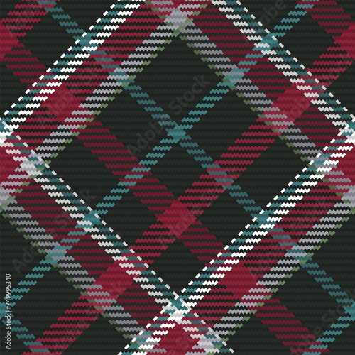 Seamless pattern of scottish tartan plaid. Repeatable background with check fabric texture. Vector backdrop striped textile print.