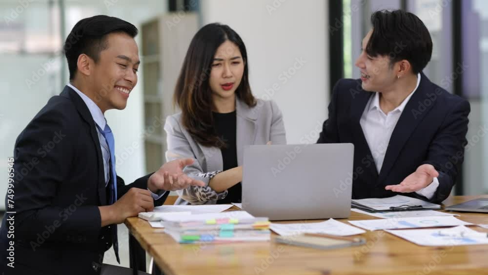 Business meeting, Coworkers are discussing in the conference room. Business meeting, Coworkers are discussing in the conference room.