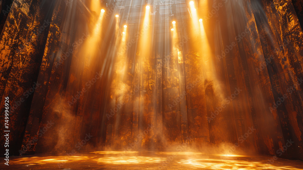 Sunlight Beams Through Dense Forest Canopy