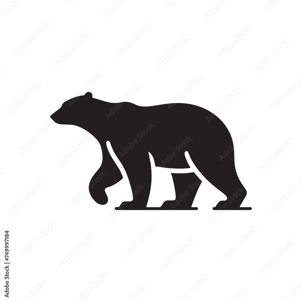 Arctic Serenity: Minimal Vector Polar Bear Silhouette - Capturing the Grace and Majesty of the North's Iconic Creature. polar bear illustration, polar bear vector. Arctic Serenity: Minimal Vector Polar Bear Silhouette - Capturing the Grace and Majesty of the North's Iconic Creature. polar bear illustration, polar bear vector.