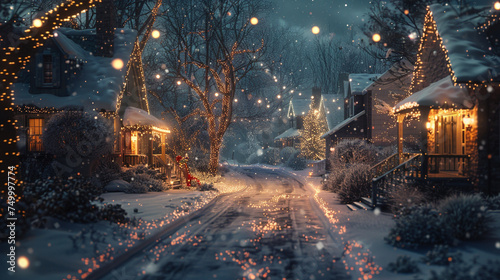 Caroling around the neighborhood  spreading joy and holiday spirit with every festive note.