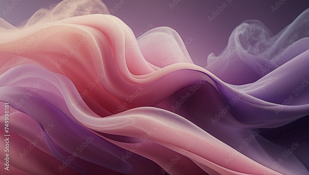 Obraz premium Colorful smoky wave background. Gradient abstract soft waves banner with pastel colors