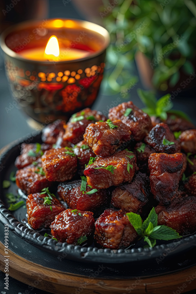 Ramadan kareem Iftar meal with dates Ramadan kareem Iftar meal with dates