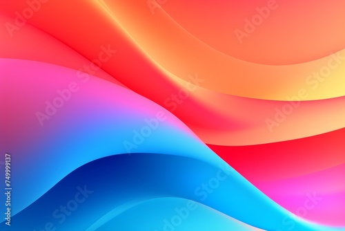 Cyan to Orange to Pink abstract fluid gradient design, curved wave in motion background for banner, wallpaper, poster, template, flier and cover