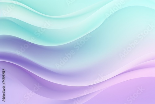 Soft Mint to Lilac abstract fluid gradient design, curved wave in motion background for banner, wallpaper, poster, template, flier and cover