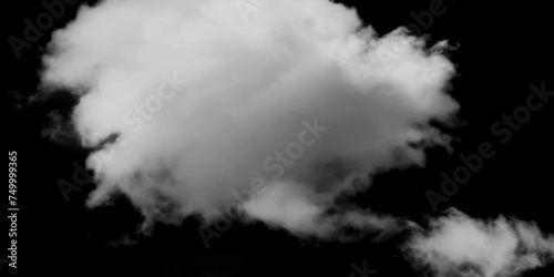 Beautiful white cloud on black background. Textured smoke, brush effect. a cloud is an aerosol comprising a visible mass of minute liquid droplets, frozen crystals. Cloudscape as background.