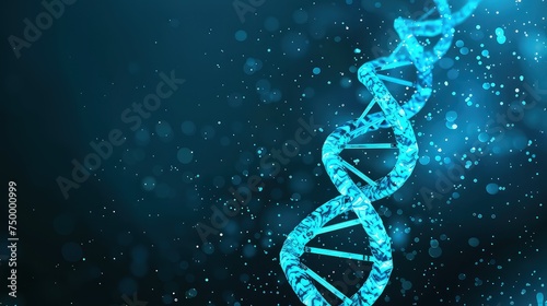 Digitized DNA molecule. A captivating snapshot of a digitized DNA molecule, emphasizing the role of DNA as the carrier of genetic instructions for all living organisms.