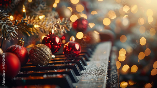 Creating a Christmas playlist, each song carrying memories and setting the festive mood. photo