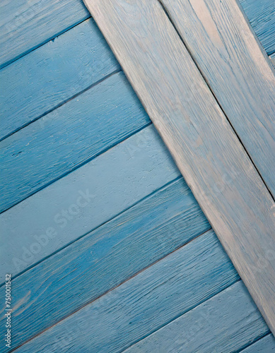 青いペンキの禿げた古い木材の背景素材テクスチャー