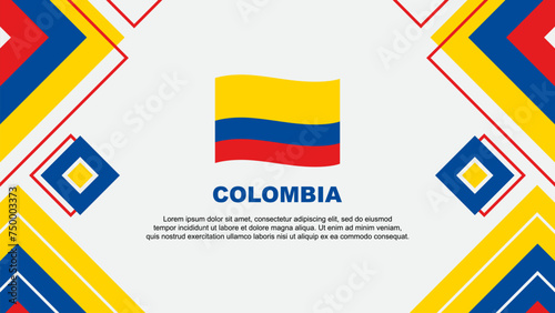 Colombia Flag Abstract Background Design Template. Colombia Independence Day Banner Wallpaper Vector Illustration. Colombia Background
