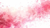 Abstract Pink Watercolor Splashes on White Background