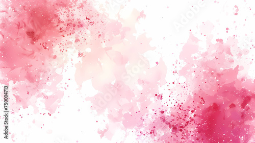 Abstract Pink Watercolor Splashes on White Background © Artistic Visions