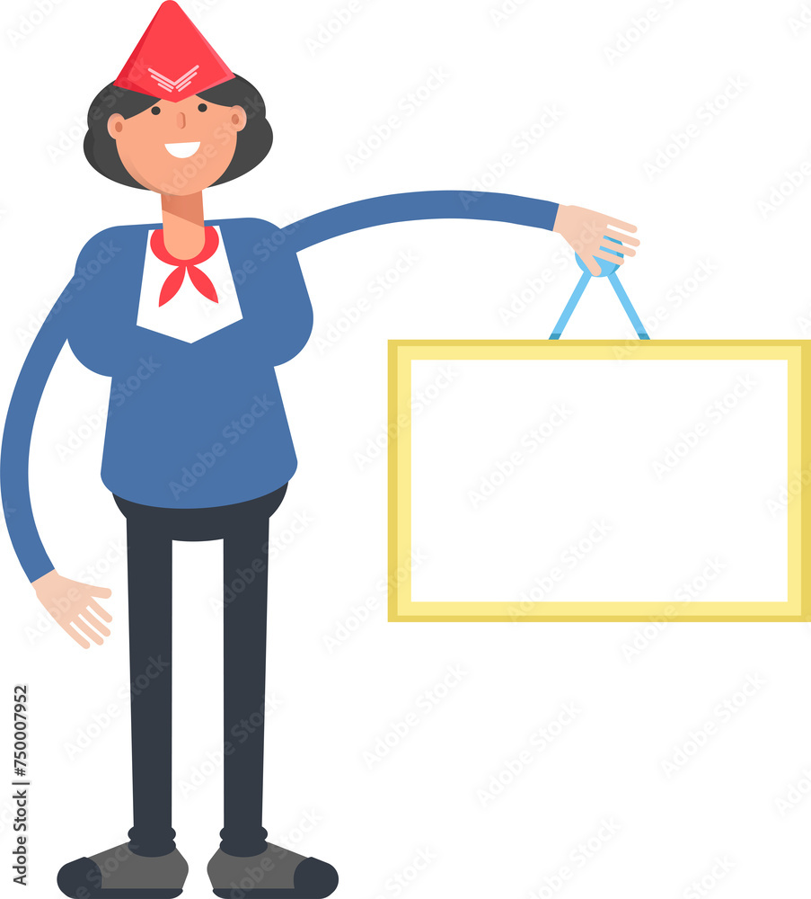 Air Hostess Character Holding Blank Signage
Air Hostess Character Holding Blank Signage