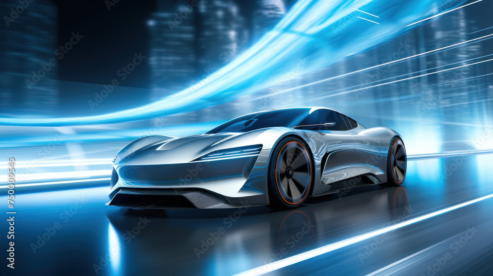  futuristic electric sport fast car chassis 