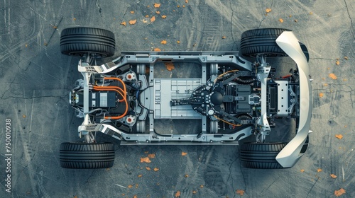  futuristic electric sport fast car chassis photo