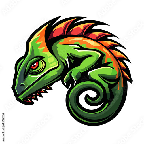 Colorful chameleon esport vector logotype, logo chameleon, icon chameleon, sticker chameleon, symbol chameleon, emblem chameleon