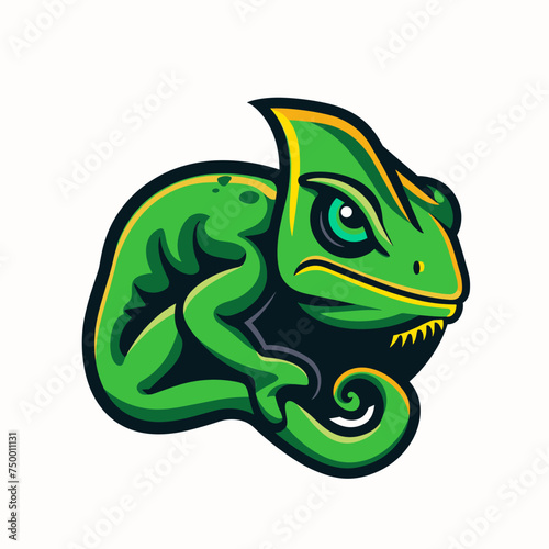 Colorful chameleon esport vector logotype, logo chameleon, icon chameleon, sticker chameleon, symbol chameleon, emblem chameleon