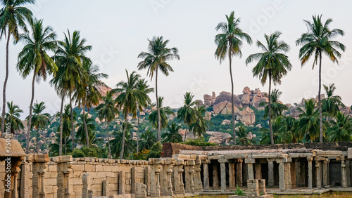 Hampi landscape and cityscape at Karnataka © sanbeliaev