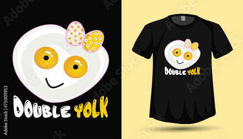 Easter double yolk eggs vector t shirt design 