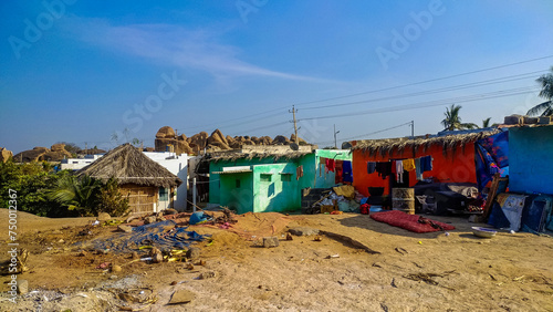 Slum house in countryside of India