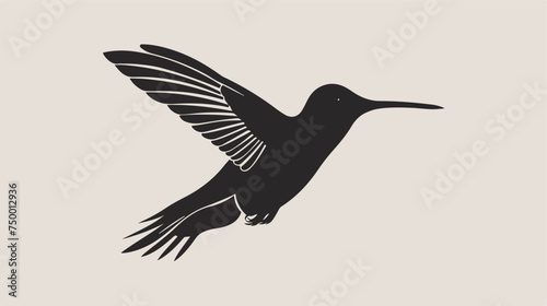Flying Hummingbird Silhouette © Ayyan