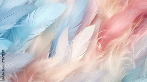 Feathers texture background pastel colors
