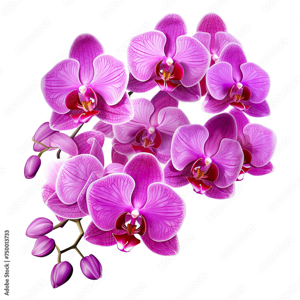 Purple Orchids Flower Isolated Isolated on transparent background Purple Orchids Flower Isolated Isolated on transparent background
