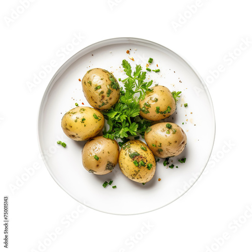 Boiled Potato isolated on transparent background