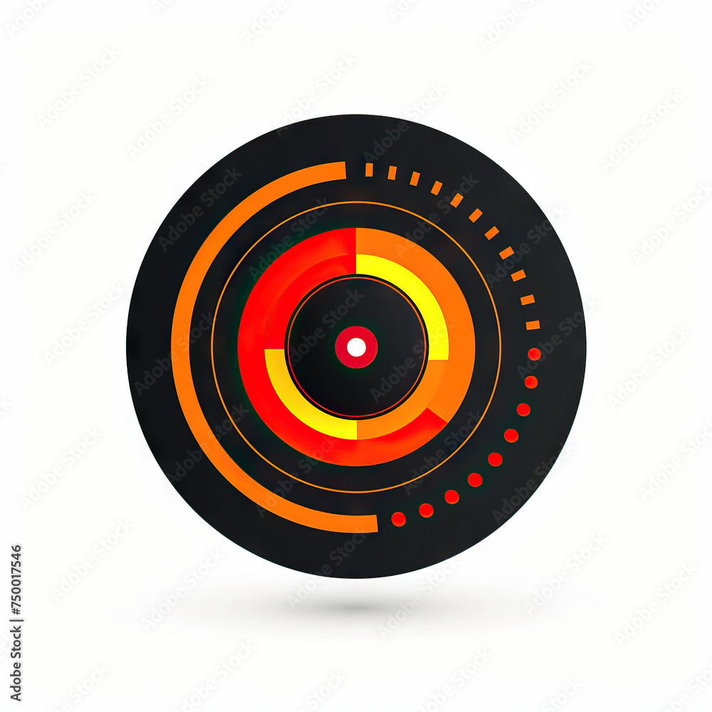 circular gauge that decreases as the player uses ammunition, visually representing the remaining ammo. Vector Icon Illustration. Icon Concept Isolated Premium Vector. circular gauge that decreases as the player uses ammunition, visually representing the remaining ammo. Vector Icon Illustration. Icon Concept Isolated Premium Vector.