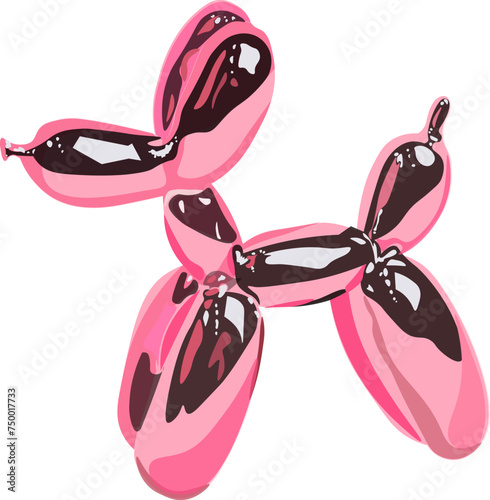 pink figurine balloon dog