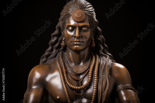 Adi Shankara bronze statue photo