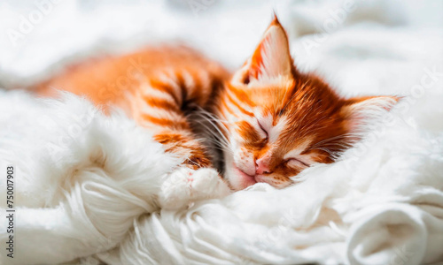 cute kitten is sleeping. Selective focus. © Яна Ерік Татевосян