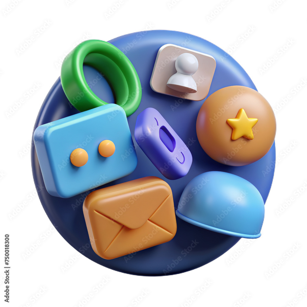3D Social media platform, online social communication applications concept, social network Icons trendy design for social media advertising. 3D Social media platform, online social communication applications concept, social network Icons trendy design for social media advertising.