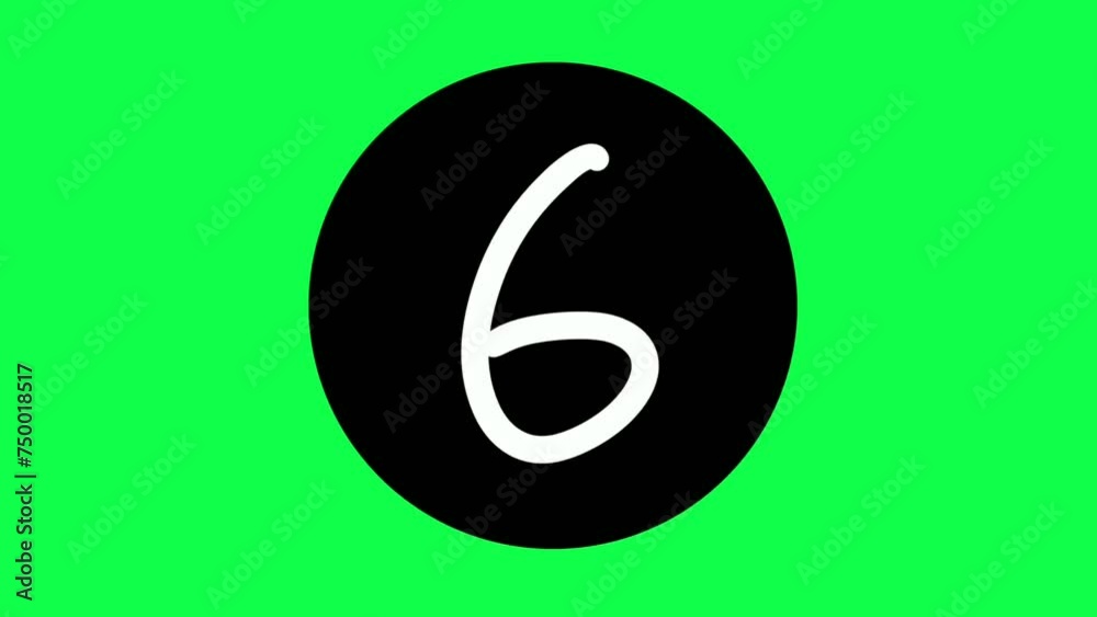 Numbers Count up motion footage for films. Count the numbers from 1 to 10 with erased texture on green screen