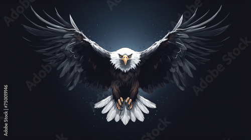 High quality illustration of a  eagle for logo © Marukhsoomro