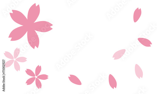 桜の花フレーム　背景